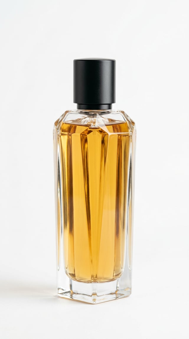 Faceted gold-tinted flask, a sample picture